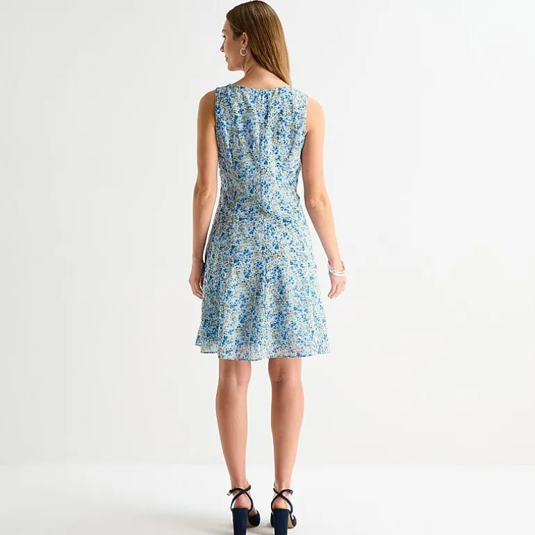 Perceptions Womens Embroidered Floral Jacket Dress