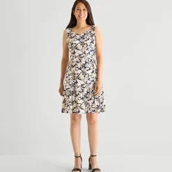 Perceptions Womens Floral Jacket Dress