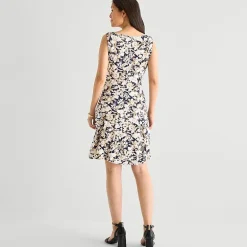 Perceptions Womens Floral Jacket Dress