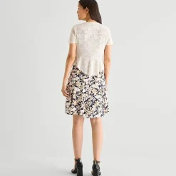 Perceptions Womens Floral Jacket Dress
