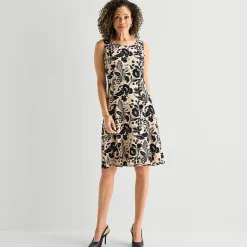 Perceptions Womens Floral Jacket Dress