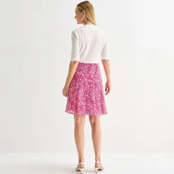 Perceptions Womens Floral Jacket Dress