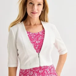 Perceptions Womens Floral Jacket Dress