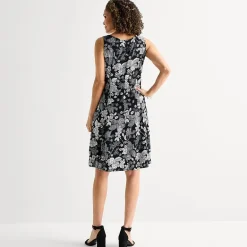 Perceptions Womens Floral Jacket Dress