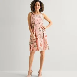 Perceptions Womens Floral Jacket Dress