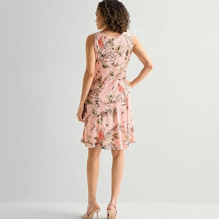 Perceptions Womens Floral Jacket Dress
