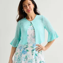 Perceptions Womens Floral Jacket Dress