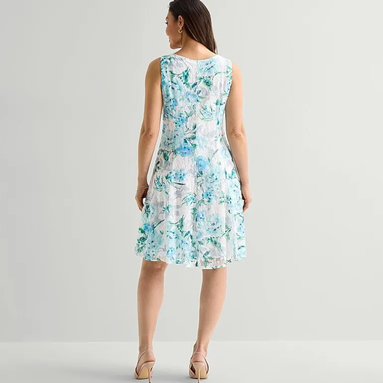 Perceptions Womens Floral Jacket Dress