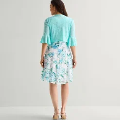 Perceptions Womens Floral Jacket Dress