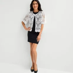 Perceptions Womens Short Sleeve Shrug