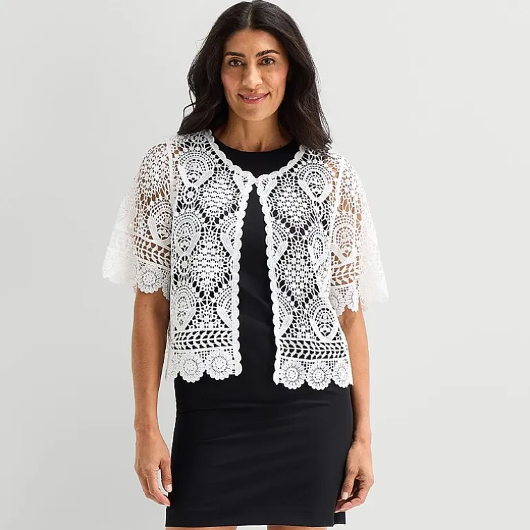 Perceptions Womens Short Sleeve Shrug