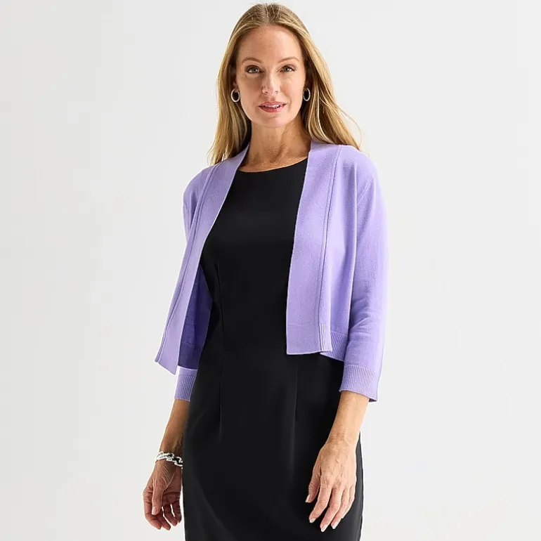 Perceptions Womens 3/4 Sleeve Shrug