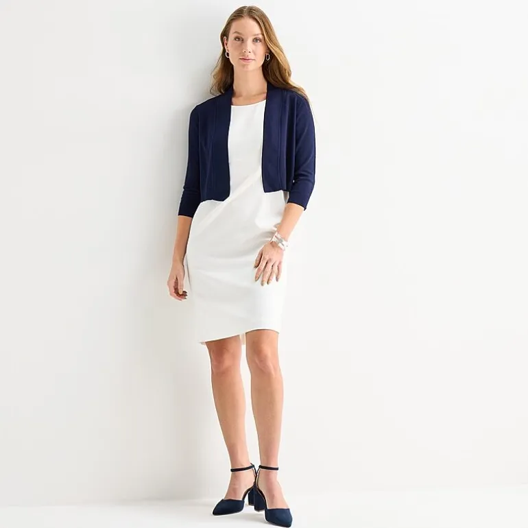 Perceptions Womens 3/4 Sleeve Shrug