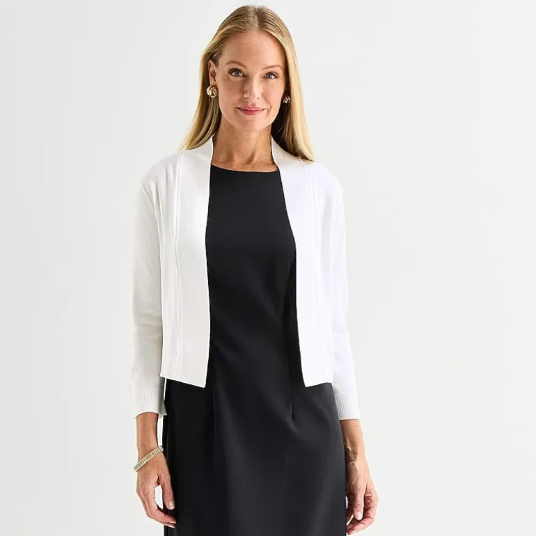 Perceptions Womens 3/4 Sleeve Shrug