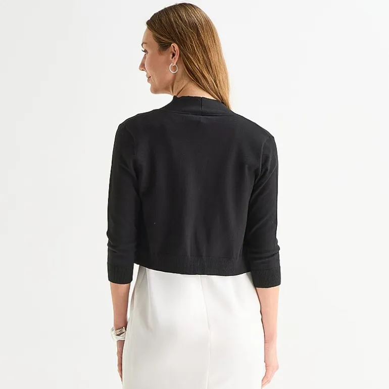 Perceptions Womens 3/4 Sleeve Shrug