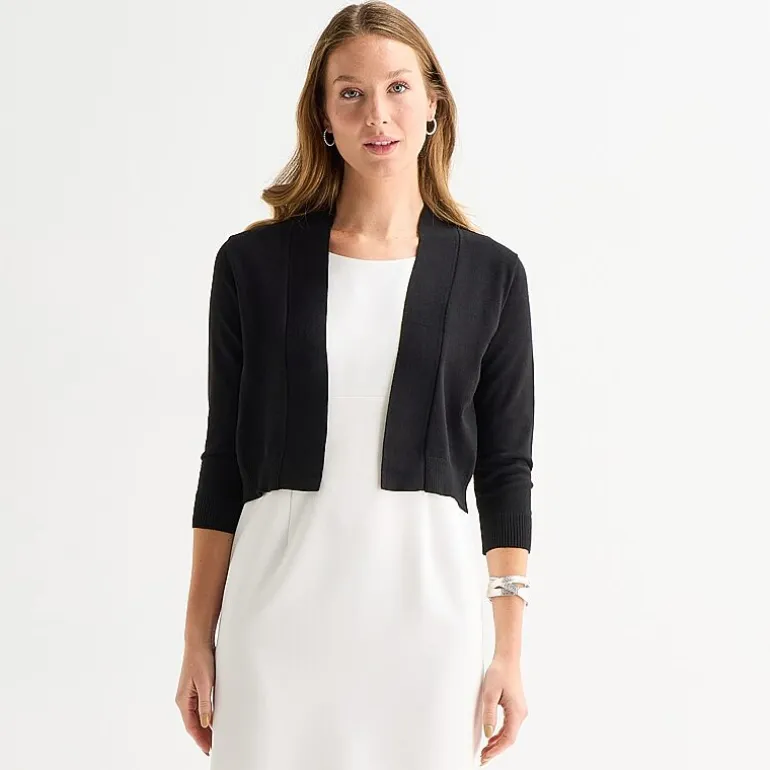 Perceptions Womens 3/4 Sleeve Shrug