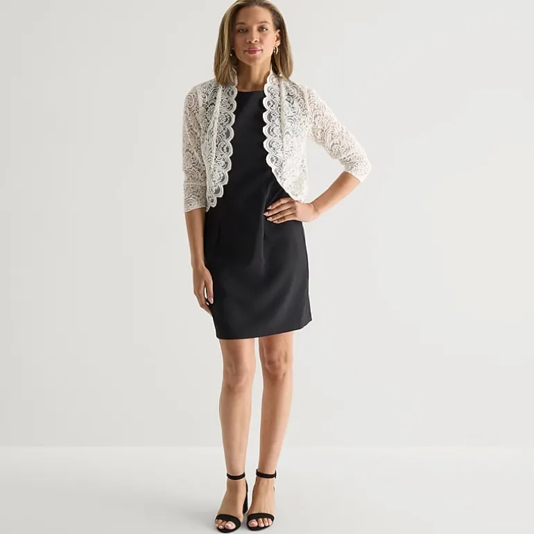 Perceptions Womens 3/4 Sleeve Shrug