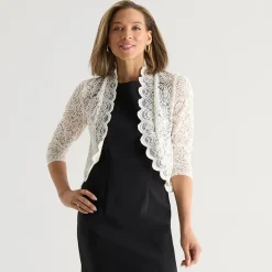Perceptions Womens 3/4 Sleeve Shrug