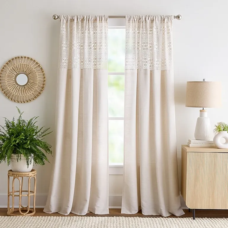Peri Home Bahia Rod Pocket Light-Filtering Set of 2 Curtain Panel