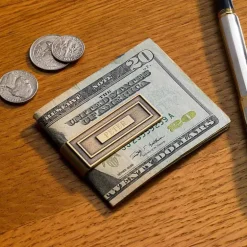 Personalized Antique Brass Dye Money Clip