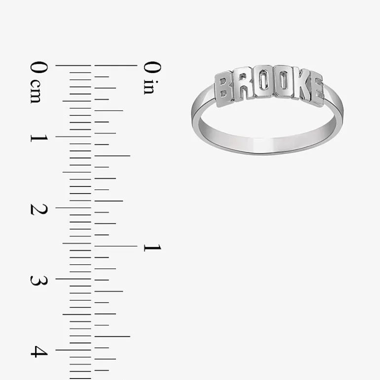Personalized Block Name Ring