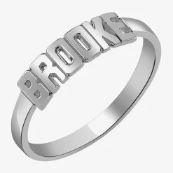 Personalized Block Name Ring