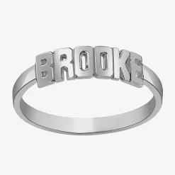 Personalized Block Name Ring