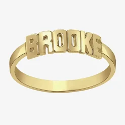 Personalized Block Name Ring