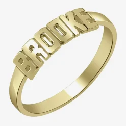 Personalized Block Name Ring