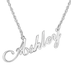 Personalized 14K Gold Over Sterling Silver Script Name Necklace