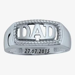 Personalized Men's "Dad" Ring