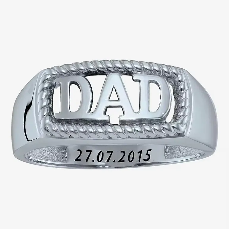Personalized Men's "Dad" Ring