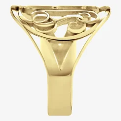 Personalized 18mm Vine Monogram Ring