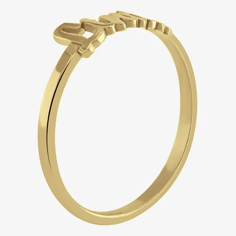 Personalized Script Name Ring