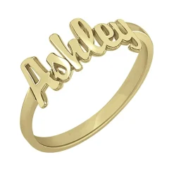 Personalized Script Name Ring