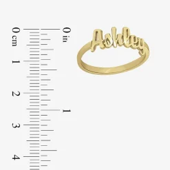Personalized Script Name Ring