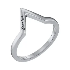Personalized V-Shaped Ring
