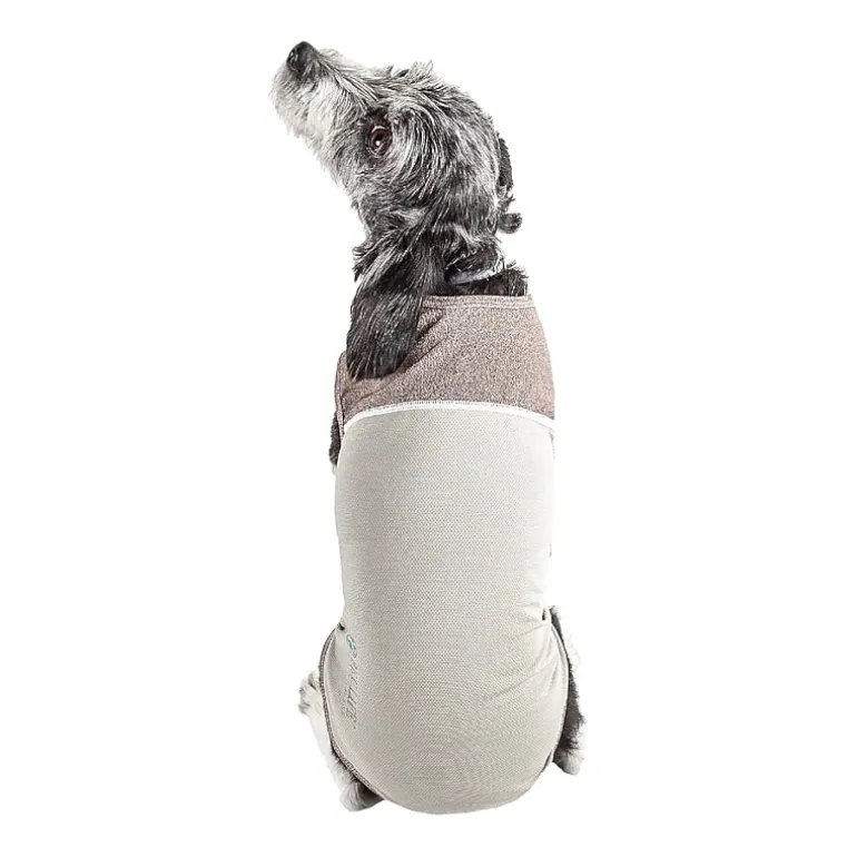Pet Life ® Active 'Aero-Pawlse' Heathered Quick-Dry and 4-Way Stretch Performance Dog Tank Top T-Shirt