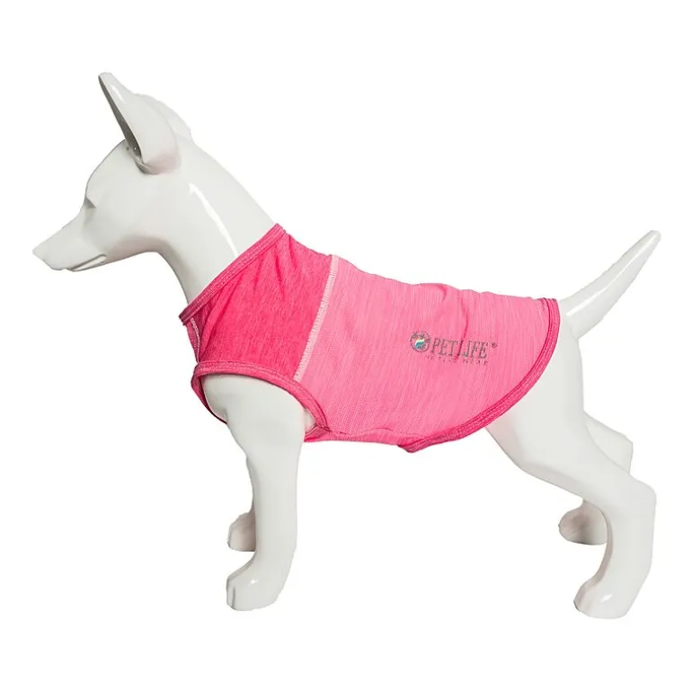 Pet Life ® Active 'Aero-Pawlse' Heathered Quick-Dry and 4-Way Stretch Performance Dog Tank Top T-Shirt