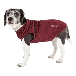 Pet Life ® Active 'Aero-Pawlse' Heathered Quick-Dry and 4-Way Stretch Performance Dog Tank Top T-Shirt