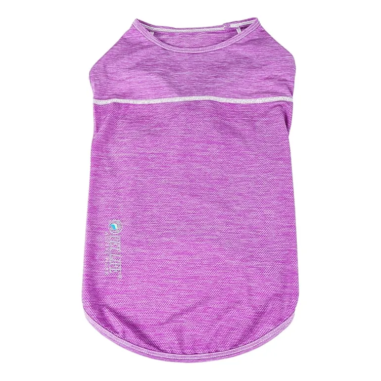 Pet Life ® Active 'Aero-Pawlse' Heathered Quick-Dry and 4-Way Stretch Performance Dog Tank Top T-Shirt