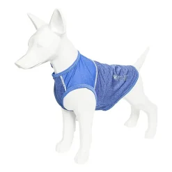 Pet Life ® Active 'Aero-Pawlse' Heathered Quick-Dry and 4-Way Stretch Performance Dog Tank Top T-Shirt