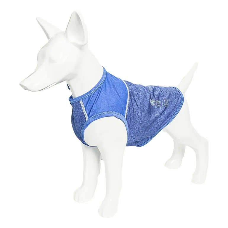 Pet Life ® Active 'Aero-Pawlse' Heathered Quick-Dry and 4-Way Stretch Performance Dog Tank Top T-Shirt