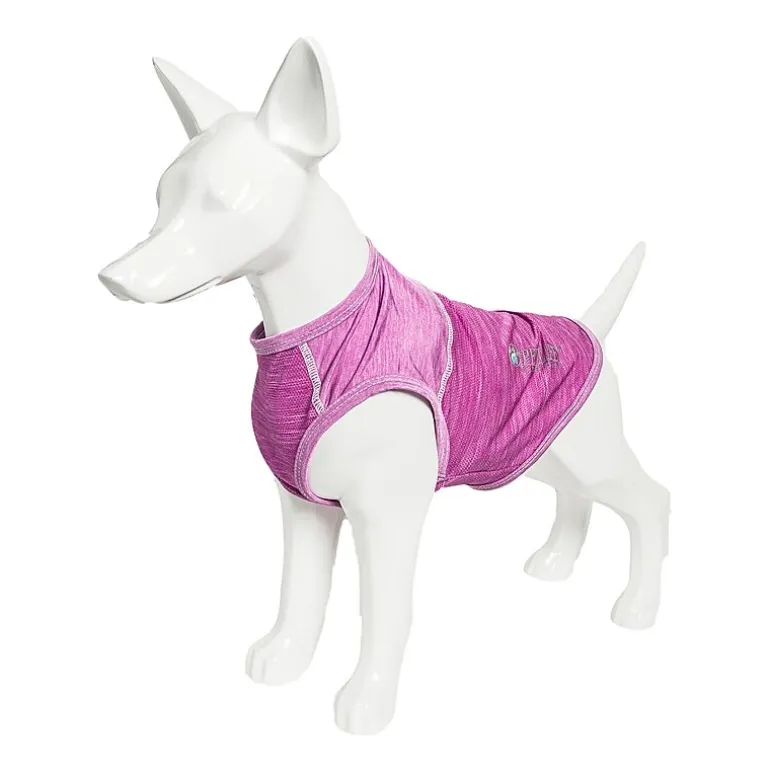 Pet Life ® Active 'Aero-Pawlse' Heathered Quick-Dry and 4-Way Stretch Performance Dog Tank Top T-Shirt