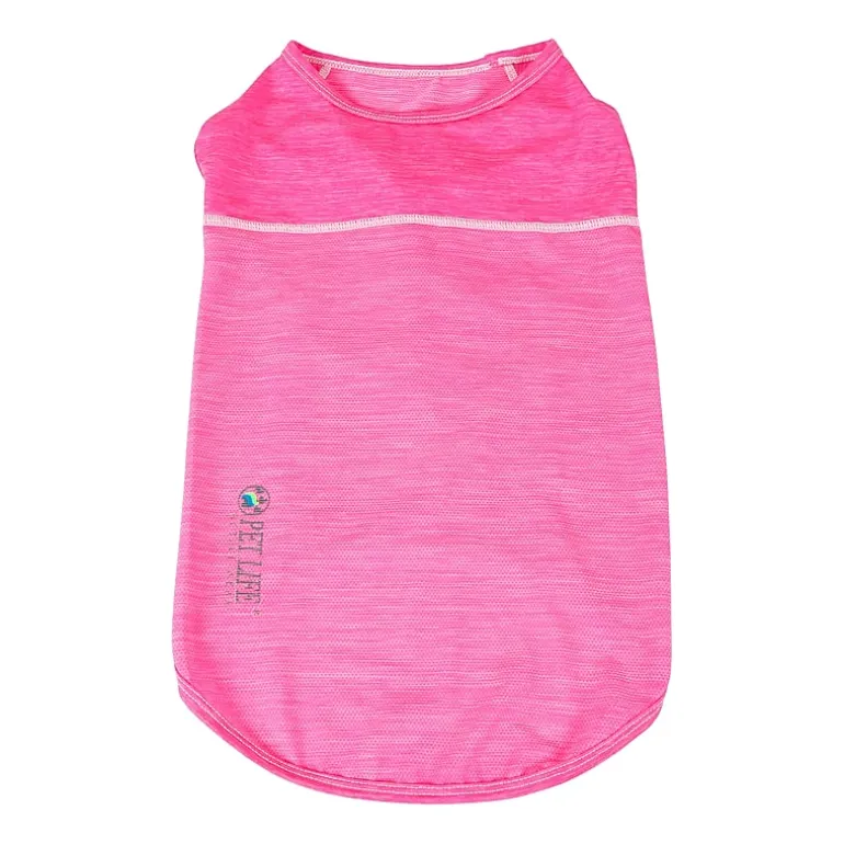 Pet Life ® Active 'Aero-Pawlse' Heathered Quick-Dry and 4-Way Stretch Performance Dog Tank Top T-Shirt