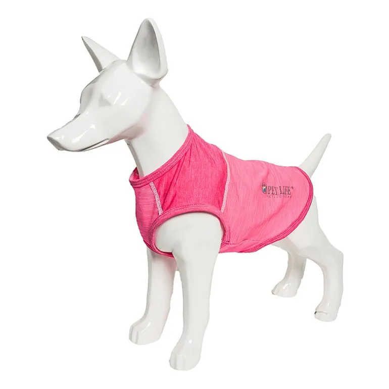 Pet Life ® Active 'Aero-Pawlse' Heathered Quick-Dry and 4-Way Stretch Performance Dog Tank Top T-Shirt