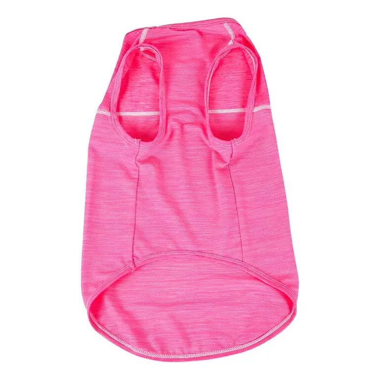 Pet Life ® Active 'Aero-Pawlse' Heathered Quick-Dry and 4-Way Stretch Performance Dog Tank Top T-Shirt
