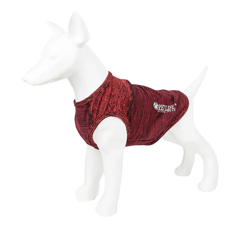 Pet Life ® Active 'Aero-Pawlse' Heathered Quick-Dry and 4-Way Stretch Performance Dog Tank Top T-Shirt