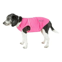 Pet Life ® Active 'Aero-Pawlse' Heathered Quick-Dry and 4-Way Stretch Performance Dog Tank Top T-Shirt