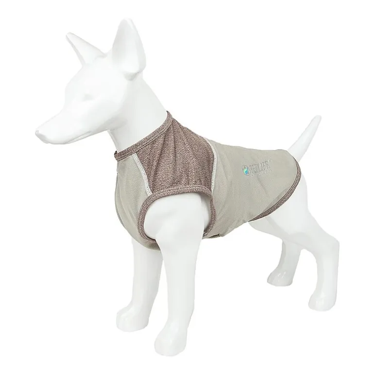 Pet Life ® Active 'Aero-Pawlse' Heathered Quick-Dry and 4-Way Stretch Performance Dog Tank Top T-Shirt